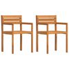 vidaXL Chaises de jardin 2 pi&egrave;ces 50x53x80 cm Bois massif Acacia