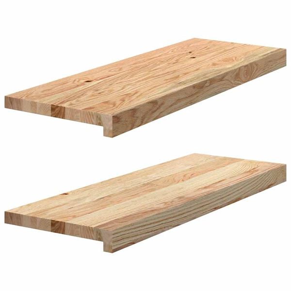 vidaXL Marches d'escalier 2 pcs non trait&eacute; 70x30x2cm bois ch&ecirc;ne massif