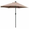 vidaXL Parasol de jardin Taupe 294 x 150 x 223 cm tissu
