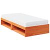 vidaXL Lit de jour avec matelas cire marron 100x200 cm bois pin massif