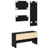 vidaXL Ensemble de meubles d'entr&eacute;e 4 pcs Ch&ecirc;ne noir Bois d'ing&eacute;nierie