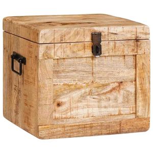 vidaXL Bo&icirc;te de rangement avec stockage Marron Bois de mangue massif