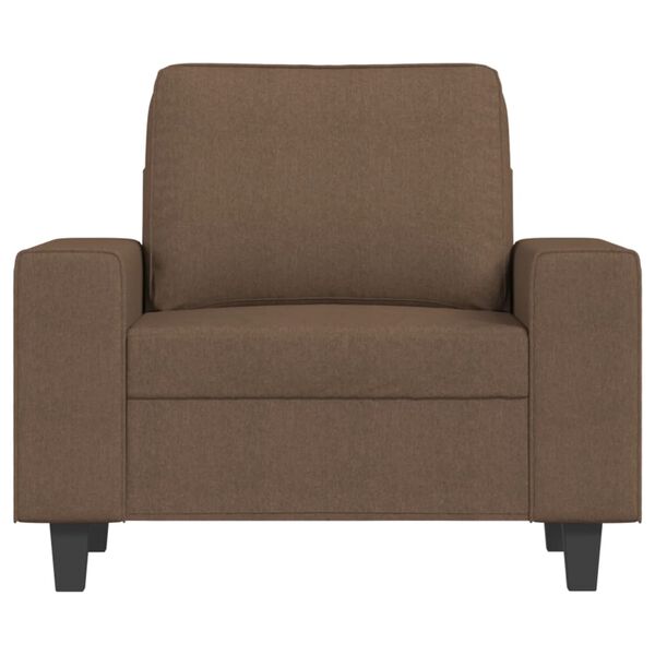 vidaXL Fauteuil avec repose-pied Marron 60 cm Tissu