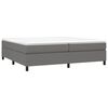 vidaXL Sommier à lattes de lit avec matelas Gris foncé 200x200cm Tissu