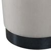 Venture Home Pouf Benji 35x35x42,5 cm Velours Beige et noir