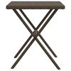 vidaXL Chaises longues lot de 2 avec table marron r&eacute;sine tress&eacute;e
