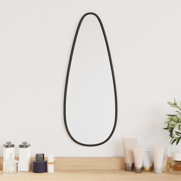 vidaXL Miroir mural Noir 50x20 cm