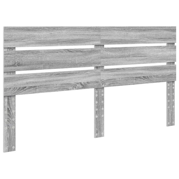 vidaXL T&ecirc;te de lit Gris Sonoma 180 cm Bois d'ing&eacute;nierie
