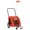 vidaXL Remorque de v&eacute;lo pour animaux de compagnie orange