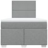 vidaXL Sommier &agrave; lattes de lit et matelas gris clair 120x190 cm tissu