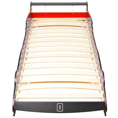 Lit Enfant Voiture De Course - Cadre En MDF, 90x200 Cm, Avec Barrières De Sécurité, Design Attractif Pour Chambre