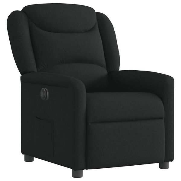 vidaXL Fauteuil inclinable &eacute;lectrique Noir Tissu