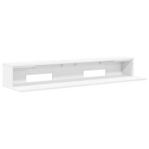 vidaXL Bureau de studio Blanc 130 x 36 x 19,5 cm Bois d'ing&eacute;nierie
