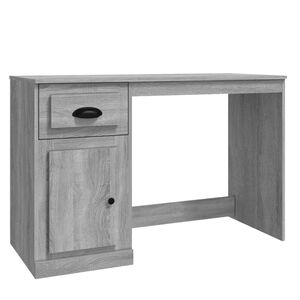 vidaXL Bureau avec tiroir sonoma gris 115x50x75 cm bois d'ing&eacute;nierie