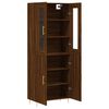 vidaXL Buffet haut Ch&ecirc;ne marron 69,5x34x180 cm Bois d'ing&eacute;nierie