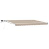 vidaXL Cadre de store manuel avec LEDs Beige et blanc 4,5 &times; 3,5 m
