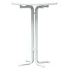 vidaXL Table de bar blanc &Oslash;80x110 cm bois d'ing&eacute;nierie et acier