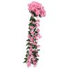 vidaXL Guirlandes de fleurs de No&euml;l 3 pcs rose 85 cm