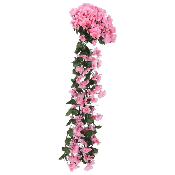 vidaXL Guirlandes de fleurs de No&euml;l 3 pcs rose 85 cm