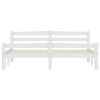 vidaXL Cadre de lit sans matelas blanc bois de pin massif 160x200 cm