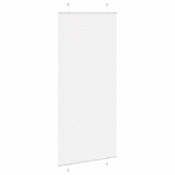 vidaXL Store pliss&eacute; blanc 100x200cm largeur du tissu 99,4 cm polyester