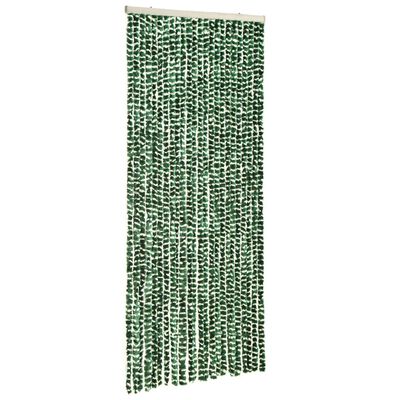 vidaXL Moustiquaire Vert et blanc 90x220 cm Chenille