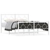 vidaXL Cadre de lit m&eacute;tal sans matelas et pied de lit blanc 140x190 cm