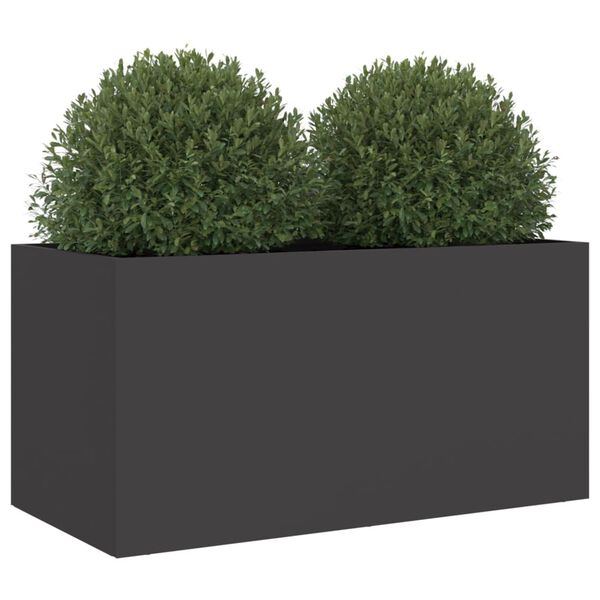 vidaXL Jardinière noir 62x30x29 cm acier