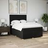 vidaXL Sommier &agrave; lattes de lit avec matelas Noir 140x190 cm Tissu