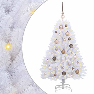 vidaXL Sapin de No&euml;l artificiel 120 cm PVC et Acier Blanc