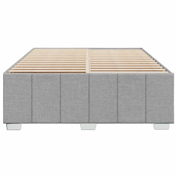 vidaXL Cadre de lit sans matelas gris clair 140x200 cm tissu