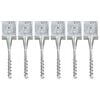 vidaXL Piquets au sol 6 pcs Argent&eacute; 14x14x58 cm Acier galvanis&eacute;