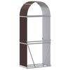 vidaXL Porte-b&ucirc;ches marron 80x45x190 cm acier galvanis&eacute;