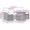 vidaXL Ensemble de canap&eacute; de jardin 7 pcs Beige Poly rotin
