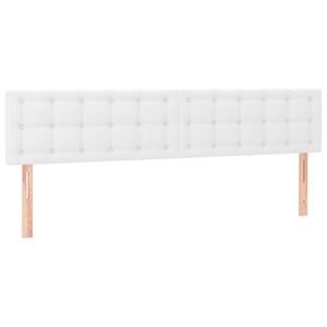vidaXL Têtes de lit 2 pcs Blanc 80x5x78/88 cm Similicuir
