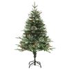 vidaXL Sapin de No&euml;l pr&eacute;-&eacute;clair&eacute; et pommes de pin vert 150cm PVC et PE