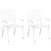 vidaXL Chaise de jardin 2 pcs Blanc 56 x 55 x 92,5 cm Aluminium