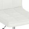 vidaXL Chaise pivotante de salle &agrave; manger Blanc Similicuir