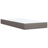 vidaXL Sommier &agrave; lattes de lit avec matelas Taupe 80x200 cm Tissu