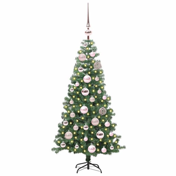 vidaXL Sapin de No&euml;l avec 150 LED avec support Vert 120 cm PVC