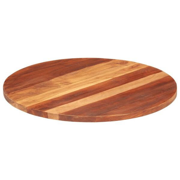 vidaXL Dessus de table bois massif d'acacia rond 25-27 mm 70 cm