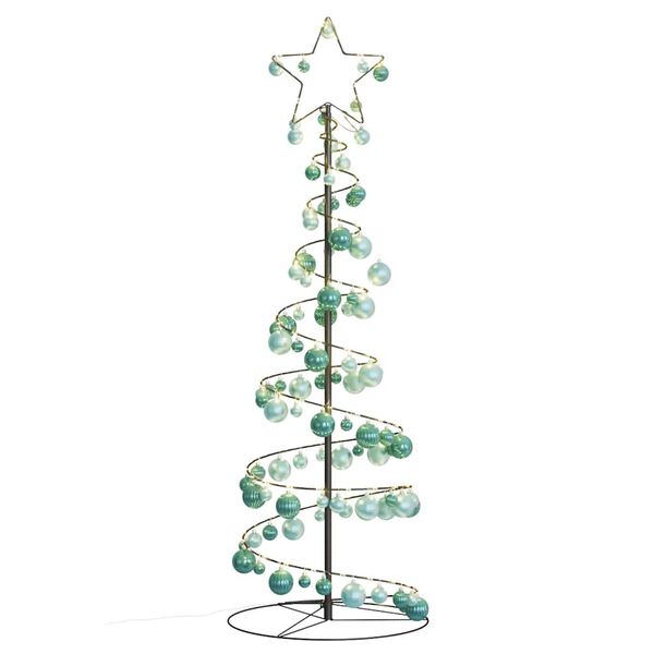 vidaXL Sapin de No&euml;l &agrave; LED avec boules 100 LED blanc chaud 150 cm