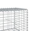 vidaXL Panier gabion avec couvercle 500x100x50 cm fer galvanis&eacute;