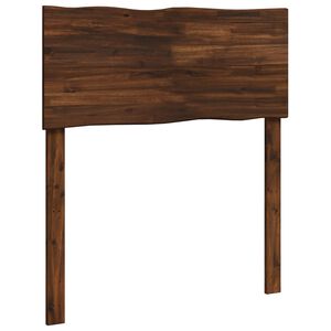 vidaXL T&ecirc;te de lit en bois brut ROSTOCK Marron fonc&eacute; 75 cm