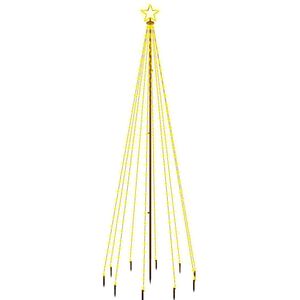 vidaXL Sapin de No&euml;l avec piquet Blanc chaud 310 LED 300 cm