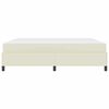 vidaXL Cadre de lit avec matelas Cr&egrave;me 200 x 200 cm tissu