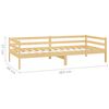 vidaXL Lit de jour sans matelas avec tiroirs 90x200 cm bois pin massif