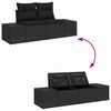 vidaXL Ensemble de canapé de jardin avec coussin 8 pcs Noir polyrotin