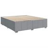 vidaXL Sommier &agrave; lattes de lit avec matelas Gris clair 200x200cm Tissu
