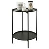 H&S Collection Table d'appoint M&eacute;tal 50,5 cm Noir